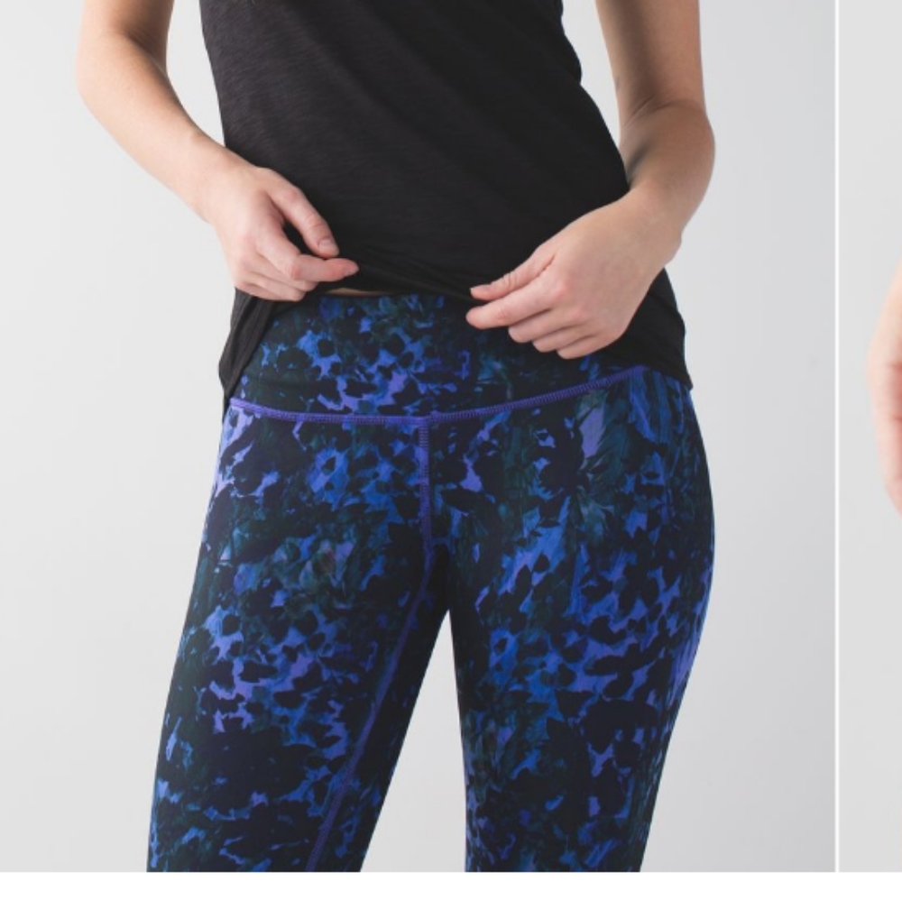 Lululemon wunder under crop II floral iris - Picture 2 of 4